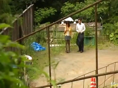 Passionate Japanese Lovers Enjoy Hot Outdoor Sexual Experience Together