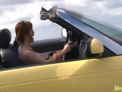 Seductive Rina Kato Masturbates In Car Before Sensual Blowjob Treat