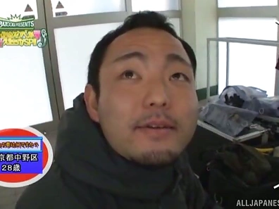 Adorable Japanese Sweetie Loves Giving Oral Pleasure to His Hairy Manhood