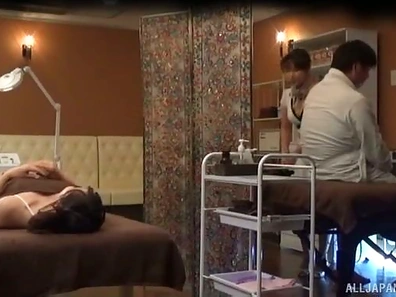 Silky Oiled Japanese Beauty Massaged & Fucked Hard on Bed