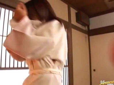 Ami Kitajima's Natural Tits Moan During Passionate Bedside Fucking Action