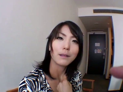 Saori, Sexy Asian Bitch Jumps On Cock After Devoted Blowjob