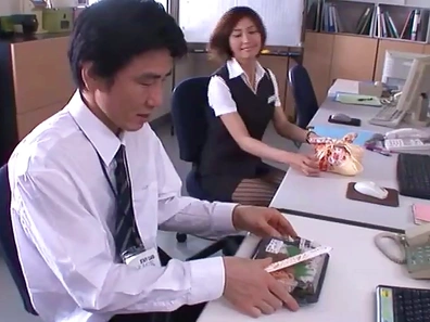 Office Assistant Wearing Pantyhose Submits for Hardcore Pleasure Show