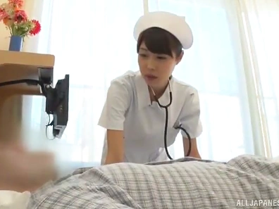 Japanese Nurse Gets Cumshot After Giving Steamy Blowjob