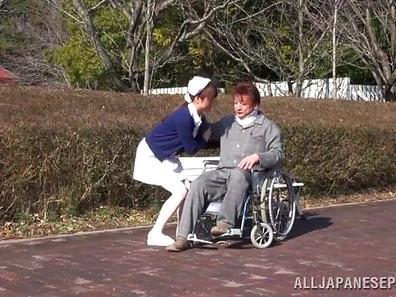 Naughty Nurse Takes Patient Outdoors for Kinky Sex Adventure
