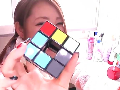 Japanese Cutie Gets Her Face Covered With Thick Cum Shots