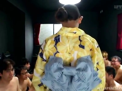 Imai Mayumi Gets Gangbanged Then Covered Fully In Semen Spray