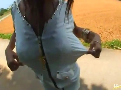 Sizzling Outdoor Orgasm: Asian Babe Thrusts Massive Vibrator Into Pussy