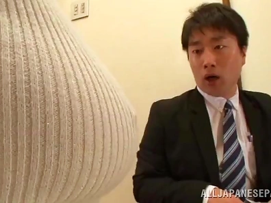 Innocent Japanese Maiden Thrills With Her Sexy Titjob Delights