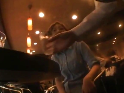 Sizzling Kinky Asian Pleasures Herself Steamily Amidst Diners' Gaze