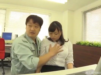 Sensual Asian Secretary Gets Pussy Fingered & Fucked by Horny Boss Manfully