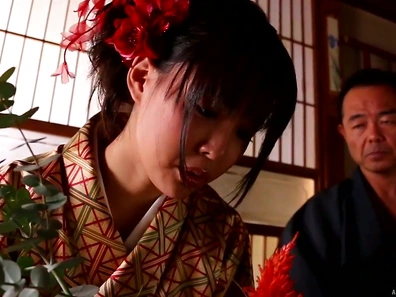 Aoi Tsukasa Strips Kimono for Sultry Pleasure with Husband