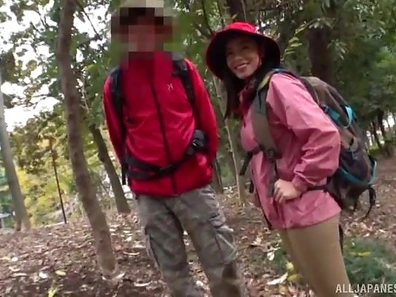 Adorable Japanese Darling Moans Loudly Riding Hard Cock in Tent