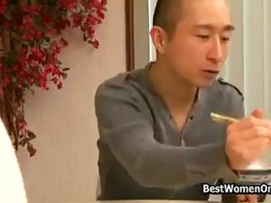 Sizzling Sex With Japanese Wife Right There in Their Cozy Kitchen