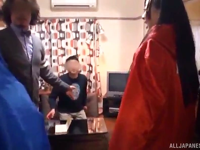 Slutty Trio Of Asian Babes Fucked Hard By Two Hung Men In Wild Orgy