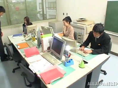 Sexy Japanese Office Chick Nailed Hard and Deeply