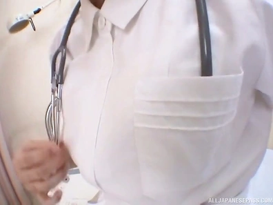 Doctor Ria Sakurai's Tiny Tits Pleased Before Patient Fucks Her Deeply