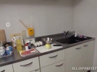 Hot Asian Gets Fucked Hard In Kitchen Before Facial Cumshot Orgasm