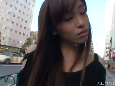 Sweet Jap Amateur Gets Naughty Filmed with Two Guys in Hot Action