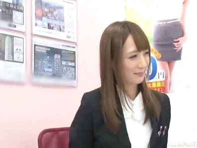 Sexy Japanese Coworker Kaede Gets Fucked Hard from Behind in Doggy Style
