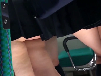 Seductive Schoolgirl Shows Her Stained Panties and Masks Your Face With Them