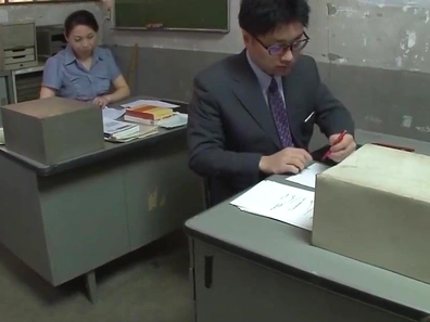 Seductive Japanese MILF Teacher Fingers and Cream-Pies Her Pantyhosed Bottom