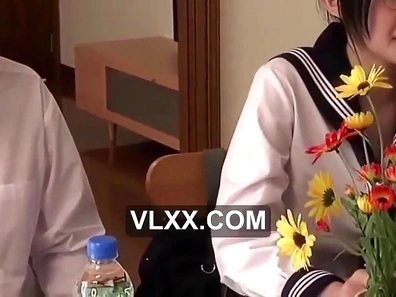 Hot Japanese Student and Teacher Engage in Steamy Bedroom Action