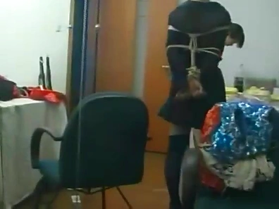 Office Lady Shows Her BDSM Passion Through Seductive Bandage Bondage Acts