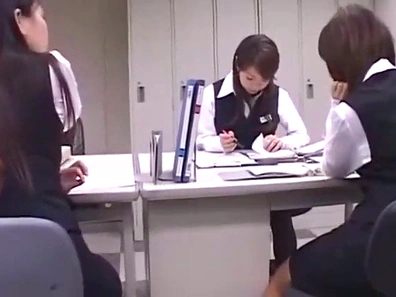 Naughty Japanese Office Ladies Facesit & Fart on Their Uncensored Bosses