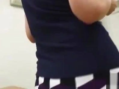 Sexy Japanese Teacher Shows Off Underwear Through Tight Miniskirt
