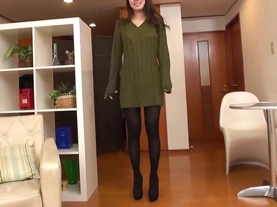 Big-Cock POV Action With Aroused Japanese Girl In Stockings Squirts Hardly