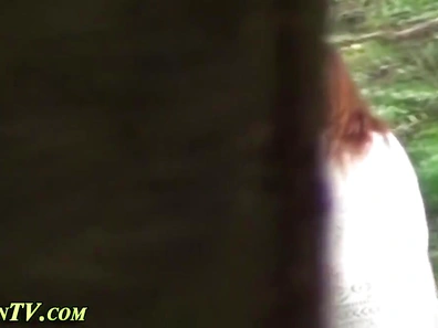 Naughty Japanese Girls Peeing Outside Together Naturally