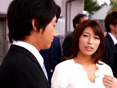 Sizzling busty Japanese star gets groped & banged by horny guys on public transit