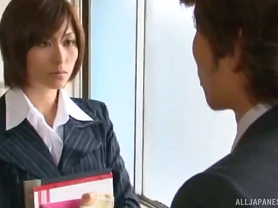 Clothed Japanese MILF Gets Deep Oral Pleasure from Expert Mouth Skills