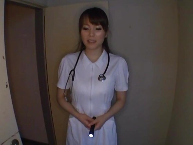 Busty Japanese AV model is a wild nurse giving a titty fuck