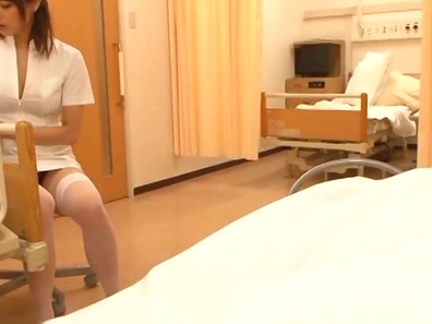 Horny nurses get together for a patient blowjob gangbang