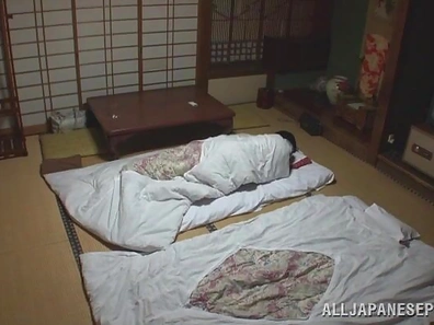 Skinny Japanese model gets banged in group action