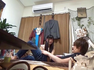 Adorable Asian beauty enjoys cock in her mouth