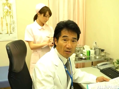 Seductive Nurse Airi Suzumura Temptingly Jerks Off Massive Cock