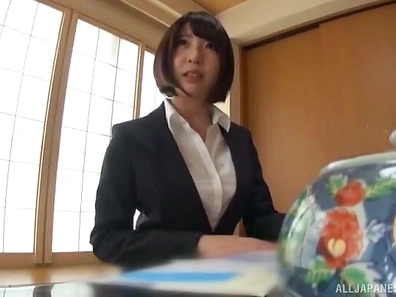 Office Seduction: Innocent Japanese Lady Becomes Insatiable Slut After Cock