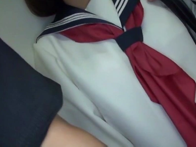 Innocent Japanese schoolgirl Yuri Shinomiya gets fingered