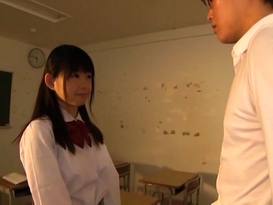 Delicious Japanese teen chick Kaho Mizuzaki stretches pussy for banging
