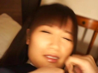 Yuki Asahi Asian teen in school uniform gets fingered and licked