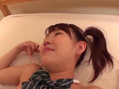 Spicy schoolgirl in an erotic teasing session