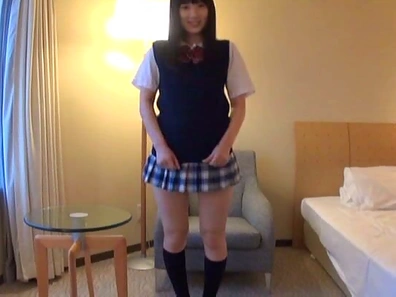 Japanese girl removes lingerie to pose kinky on cam