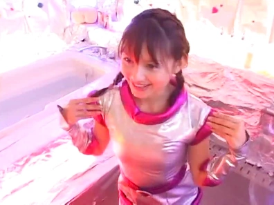 Hot Japanese AV Model rides on dick gets toyed in a bathroom