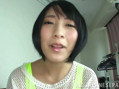 Sexy chick in a short skirt, Miku Abeno boasts of her cock sucking s