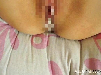Spicy japanese teen Yuki Kanade gets her pink pussy drilled