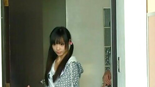 Teen girl in school swimsuit gets drilled Sayaka Kazuki