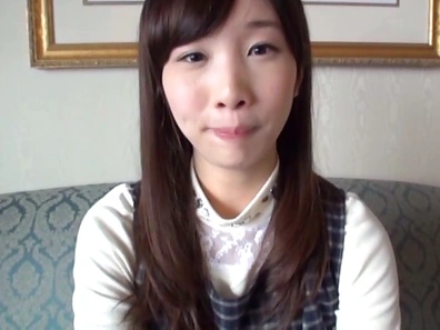 Shy looking Japanese girl gets pussy stretched and fingered